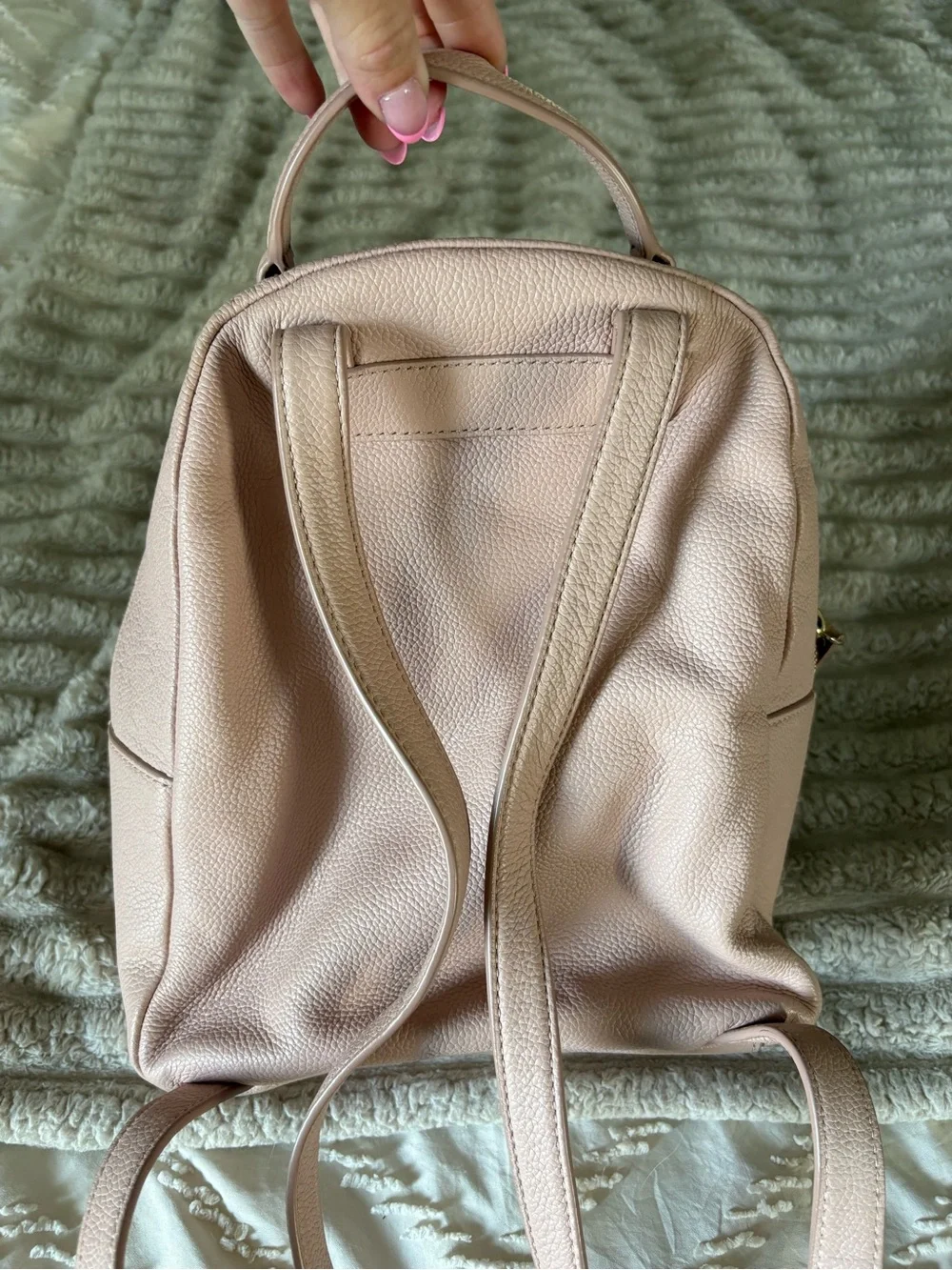 Kate Spade Light Pink Pebbled Leather Mini Backpack